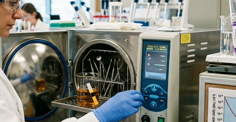Capa do artigo Por que 121°C por 20 minutos é a "Regra de Ouro" da Autoclave? (Entenda o Cálculo)